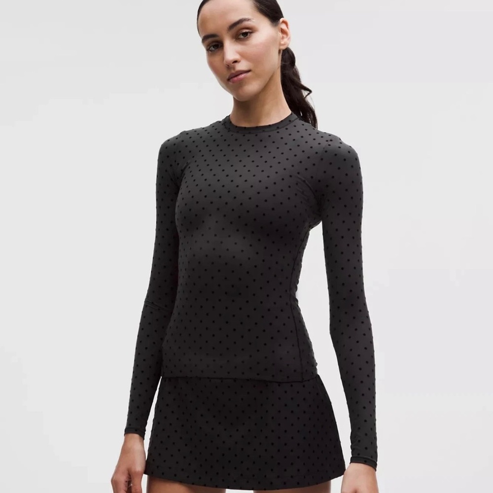Wundermost Nulu Crewneck Long-Sleeve Shirt Flocked Black